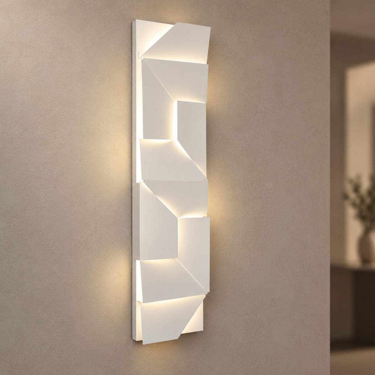 Folded Aluminium Wall Sconce Geometric LED Adjustable