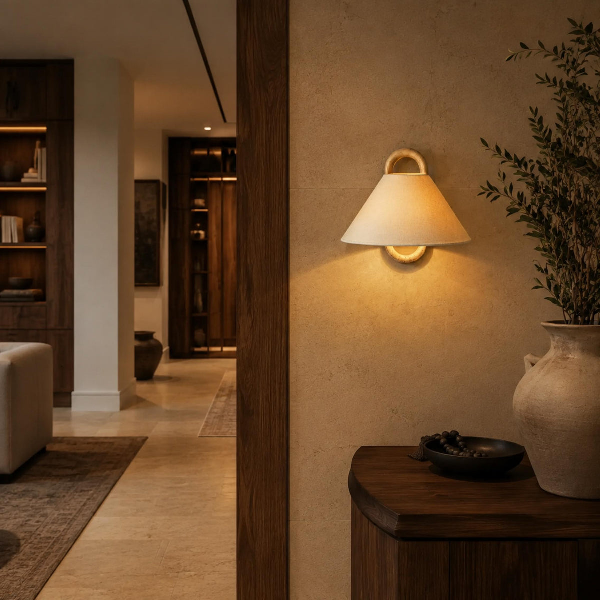 Minimalist Wall Light Wall Mounted Beech Wood Base