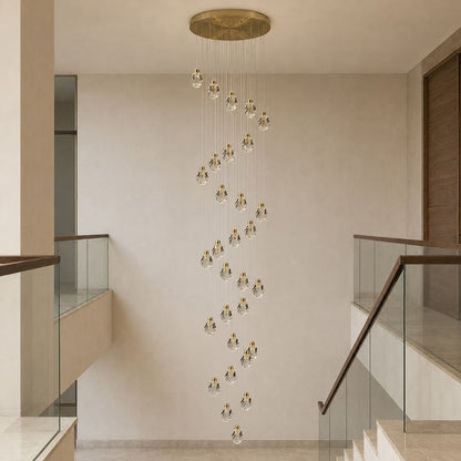 Nordic Crystal Chandelier Adjustable LED 3 to 35 Head