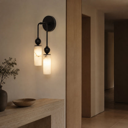 Flush Mount Glass Wall Light Adjustable LED Sconce