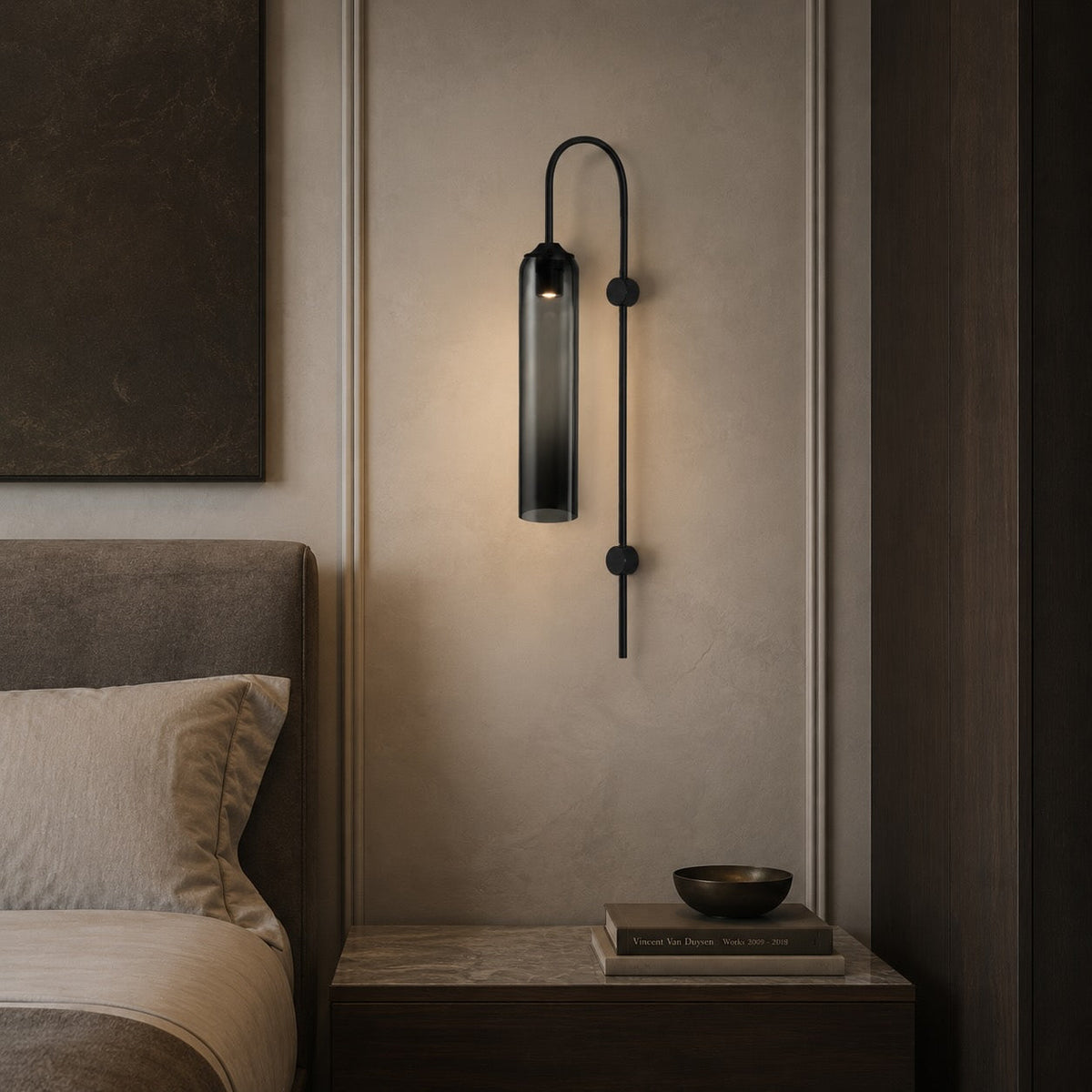 Glass Shade Wall Light Wall Mounted Dimmable LED Sconce