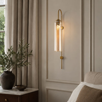 Glass Shade Wall Light Wall Mounted Dimmable LED Sconce