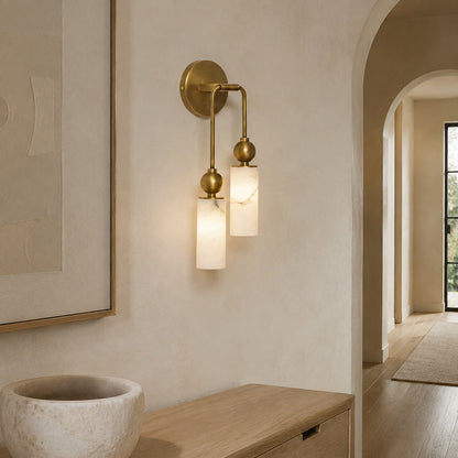 Flush Mount Glass Wall Light Adjustable LED Sconce