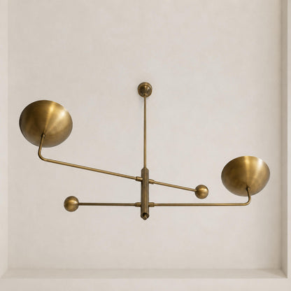 Antique Brass Metal Chandelier 5-Light LED