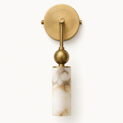 Flush Mount Glass Wall Light Adjustable LED Sconce