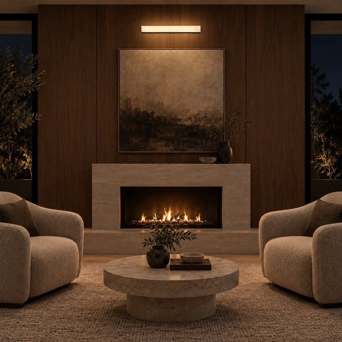 Alabaster Stone Wall Lamp LED Warm Sconce Wall Mounted