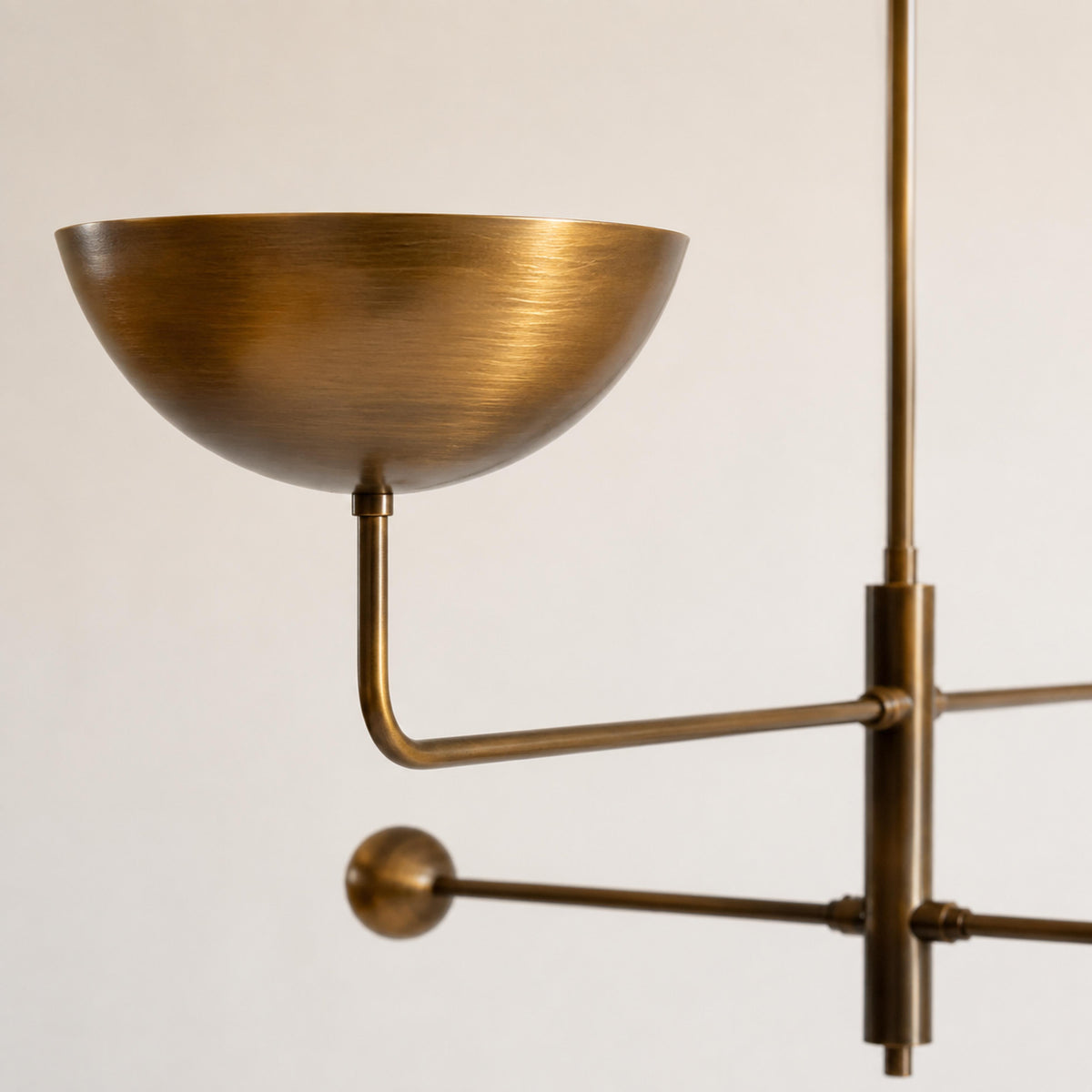 Antique Brass Metal Chandelier 5-Light LED