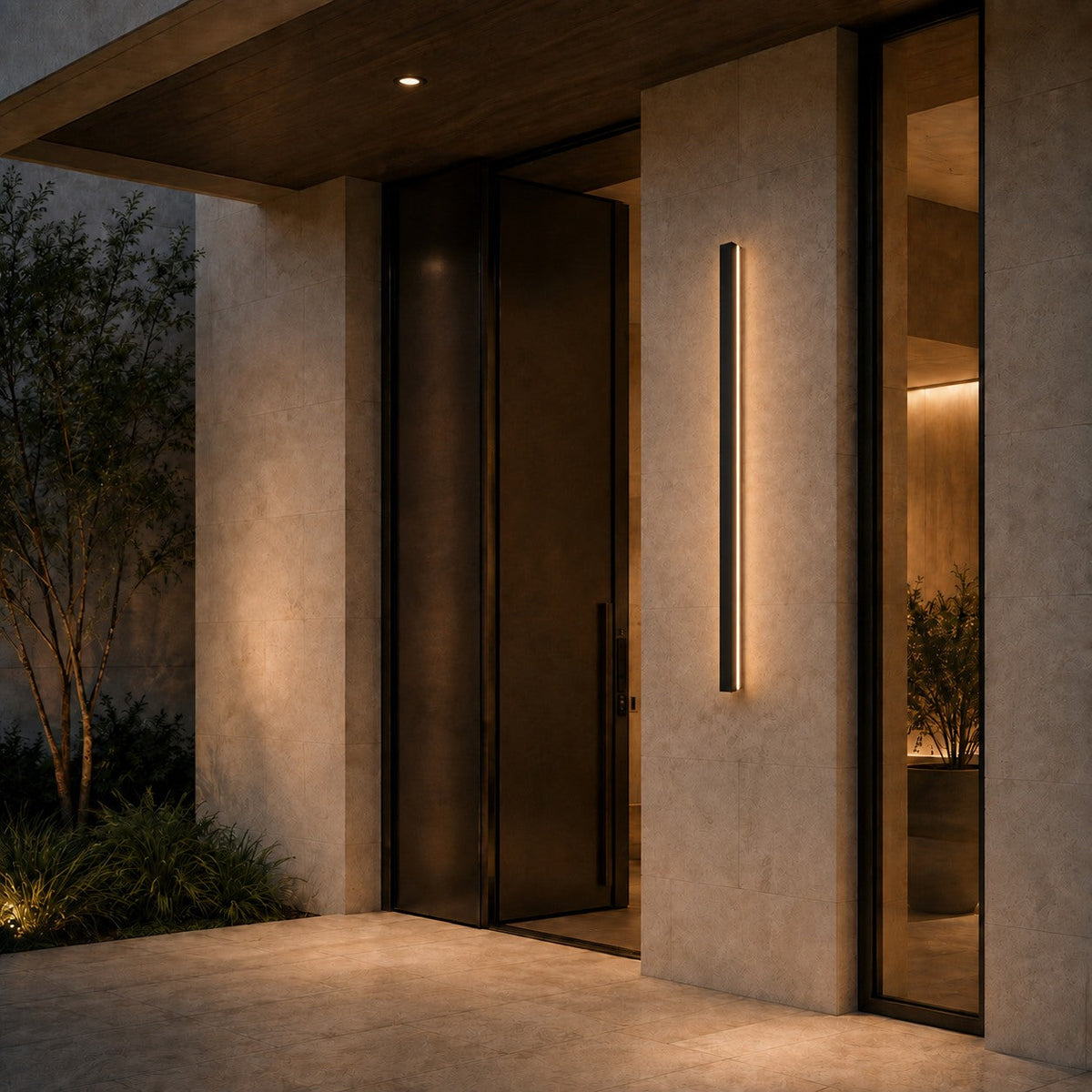 Minimalist Outdoor Wall Light Wall Mounted Aluminum LED