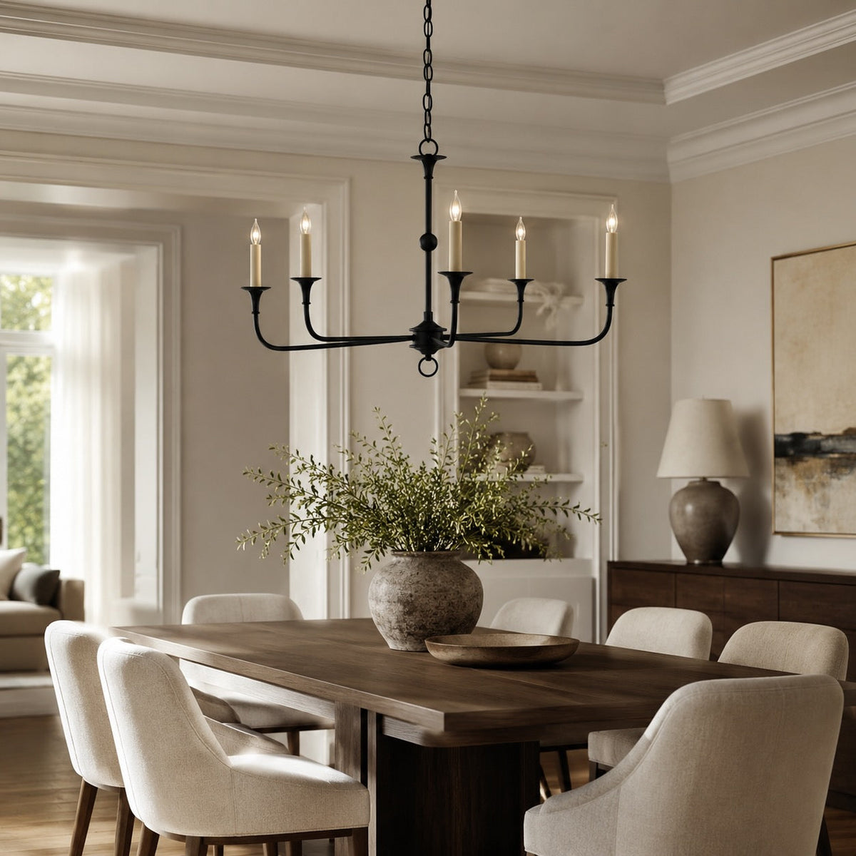 Candle Brass Chandelier E14 5-6 Head LED