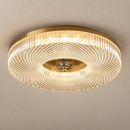 Modern LED Flush Mount Ceiling Light Aluminum Dimmable 12 Inch Diameter Energy Efficient Fixture