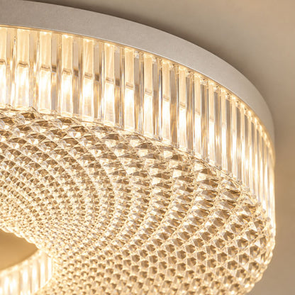 Modern LED Flush Mount Ceiling Light Aluminum Dimmable 12 Inch Diameter Energy Efficient Fixture