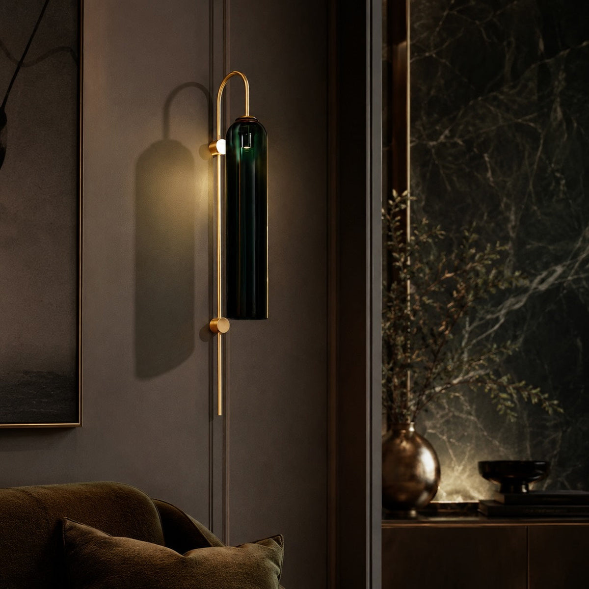 Glass Shade Wall Light Wall Mounted Dimmable LED Sconce