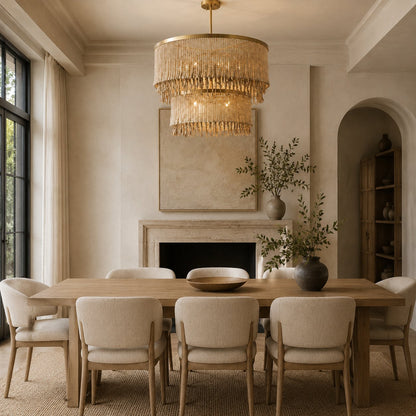 Metal Chandelier Adjustable Hanging LED Light Fixture