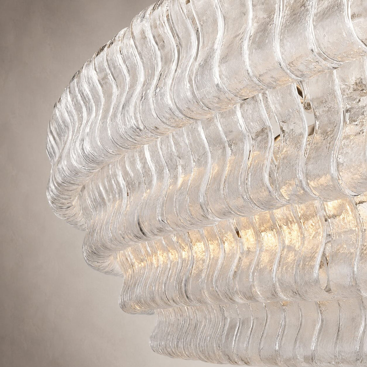 Oval Steel Chandelier Adjustable Hanging LED Light