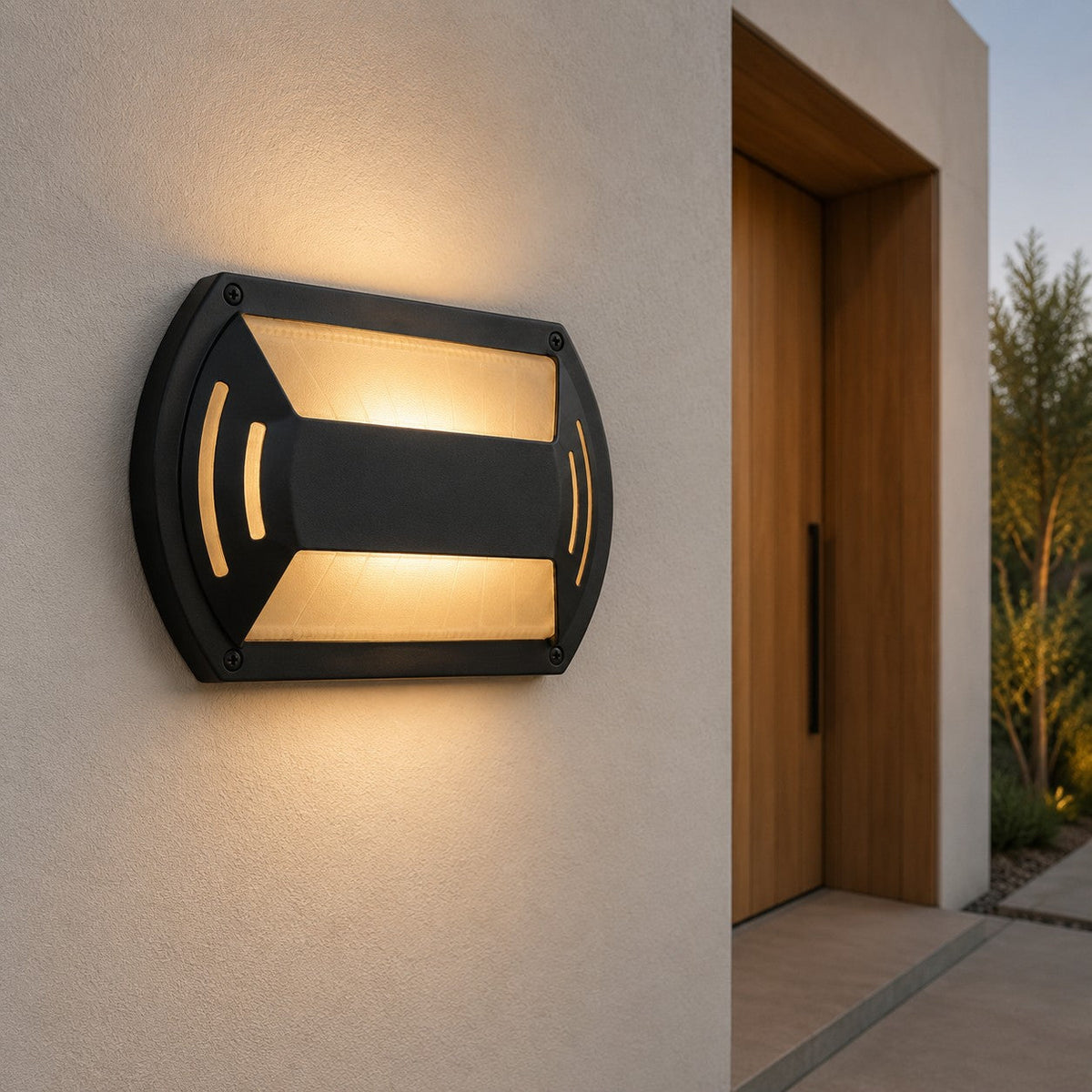 Modern Outdoor Wall Light Waterproof Aluminum LED Fixture for Patios Gardens Entryways