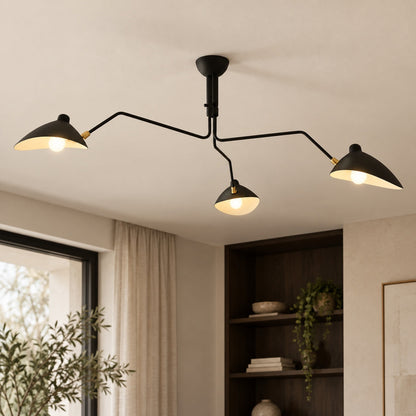 Adjustable Multi-Arm LED Flush Mount Ceiling Light Metal 3 or 6 Light