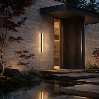 Modern Outdoor Wall Light Black Metal Wall Mounted LED Weatherproof Adjustable