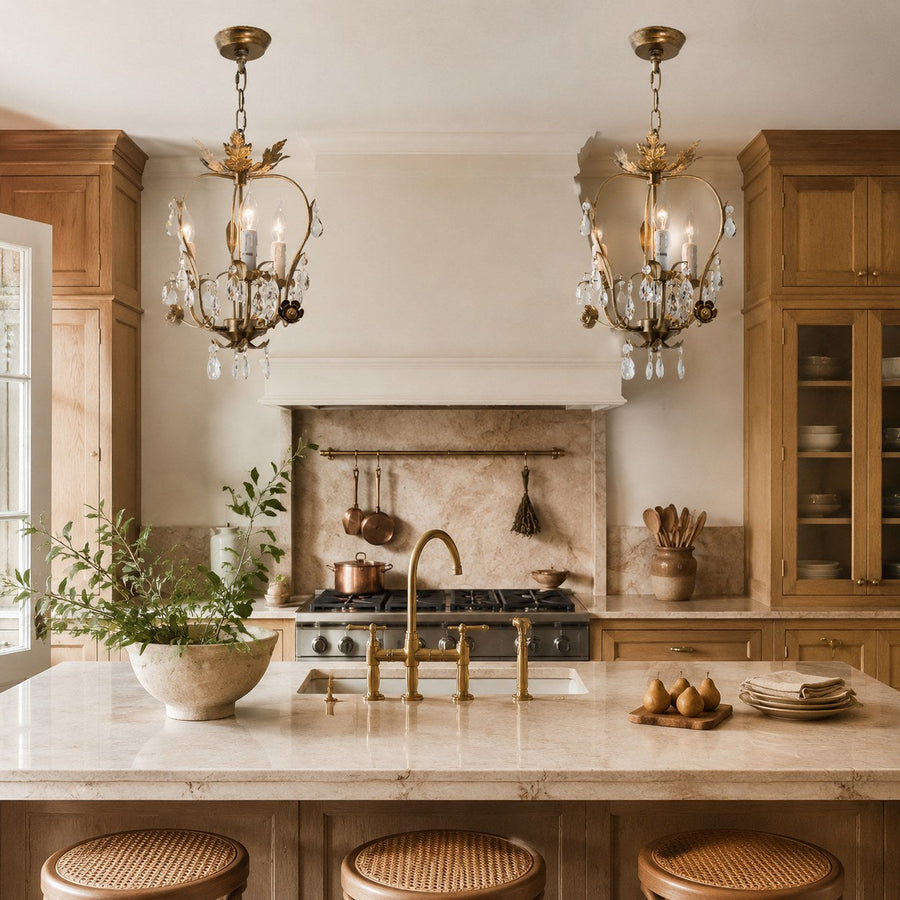 Crystal Chandelier Pendant Light Fixture LED Hanging