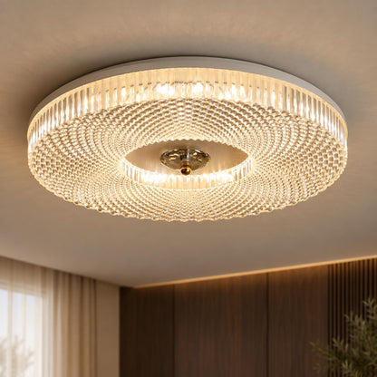 Modern LED Flush Mount Ceiling Light Aluminum Dimmable 12 Inch Diameter Energy Efficient Fixture