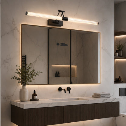 Foldable Twin-Arm LED Vanity Light 360° Acrylic Cylinder 48–78cm