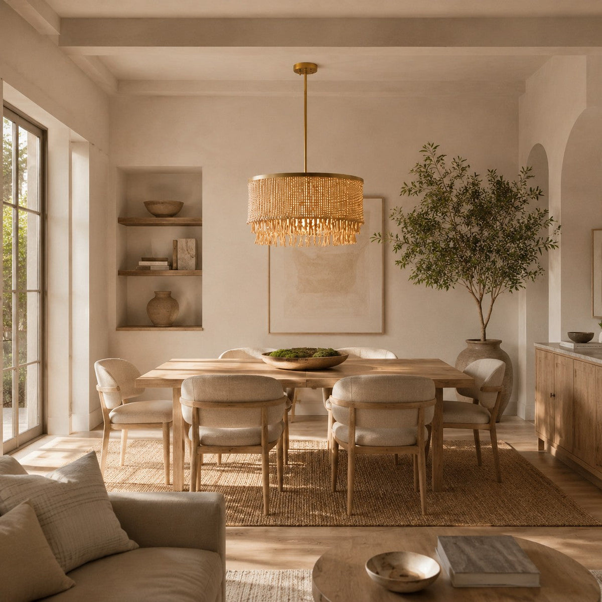 Metal Chandelier Adjustable Hanging LED Light Fixture