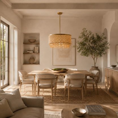 Metal Chandelier Adjustable Hanging LED Light Fixture