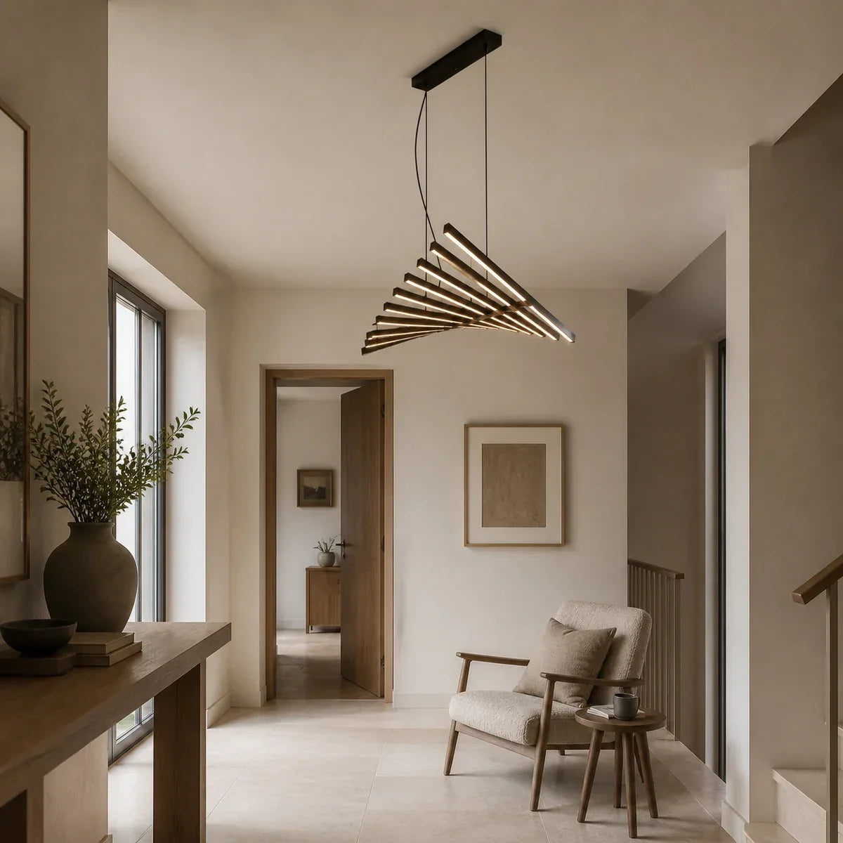 DNA Helix LED Chandelier Dimmable Modern Dining Living Statement