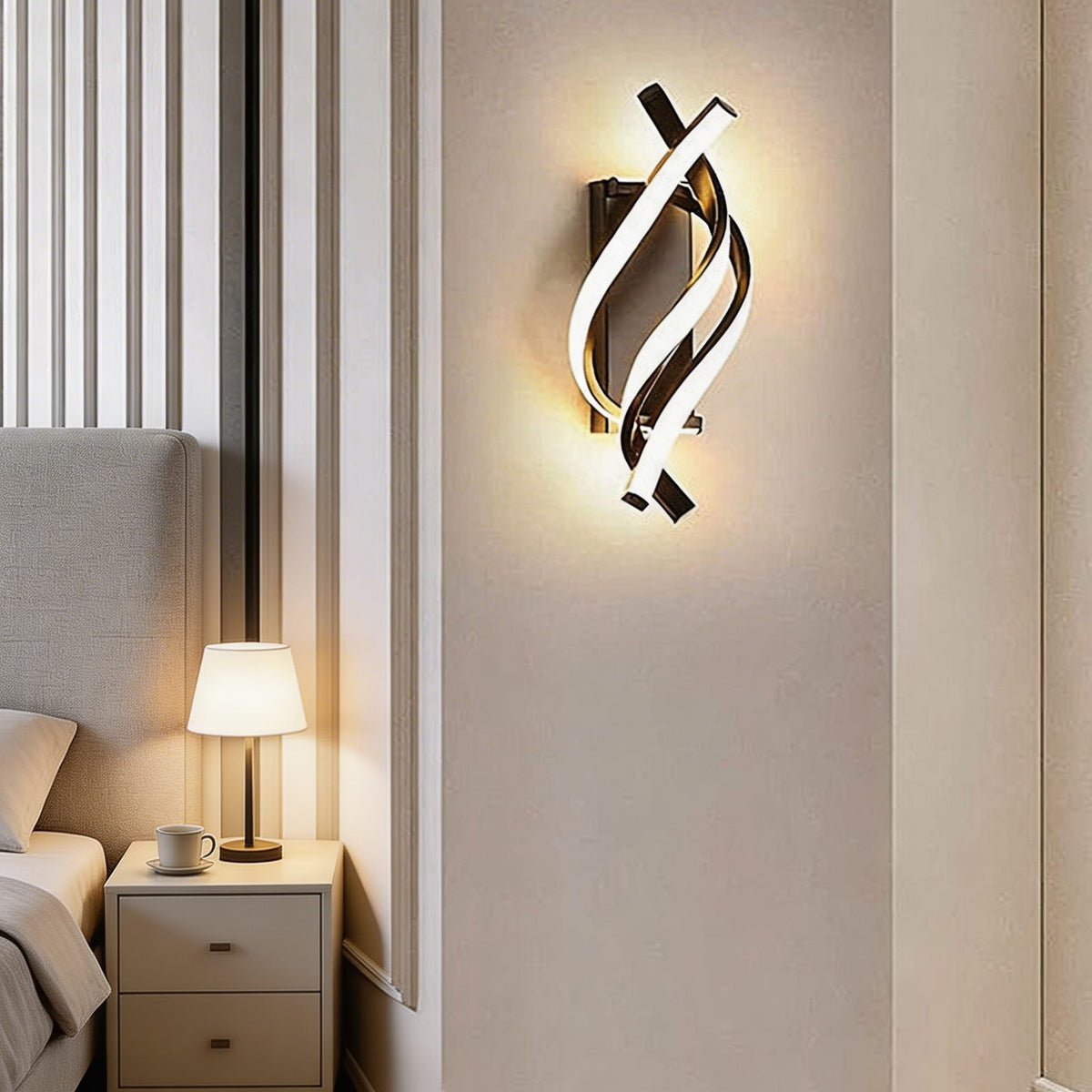 Spiral Metal Wall Sconce LED Wall Light Sculptural