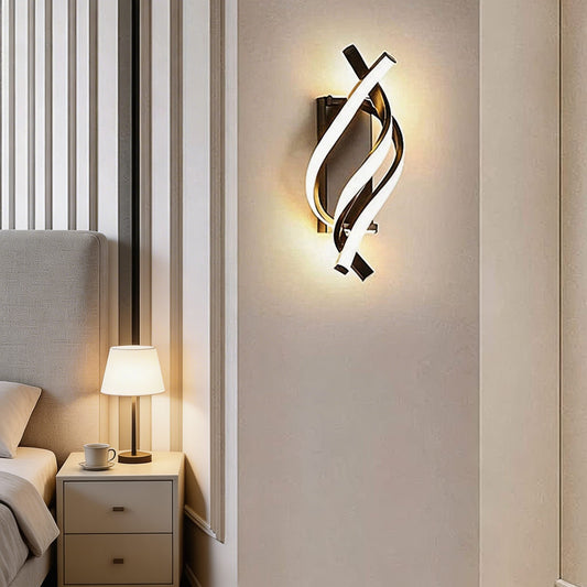 Spiral Metal Wall Sconce LED Wall Light Sculptural