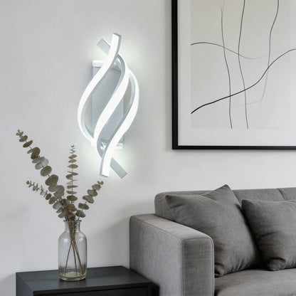 Spiral Metal Wall Sconce LED Wall Light Sculptural