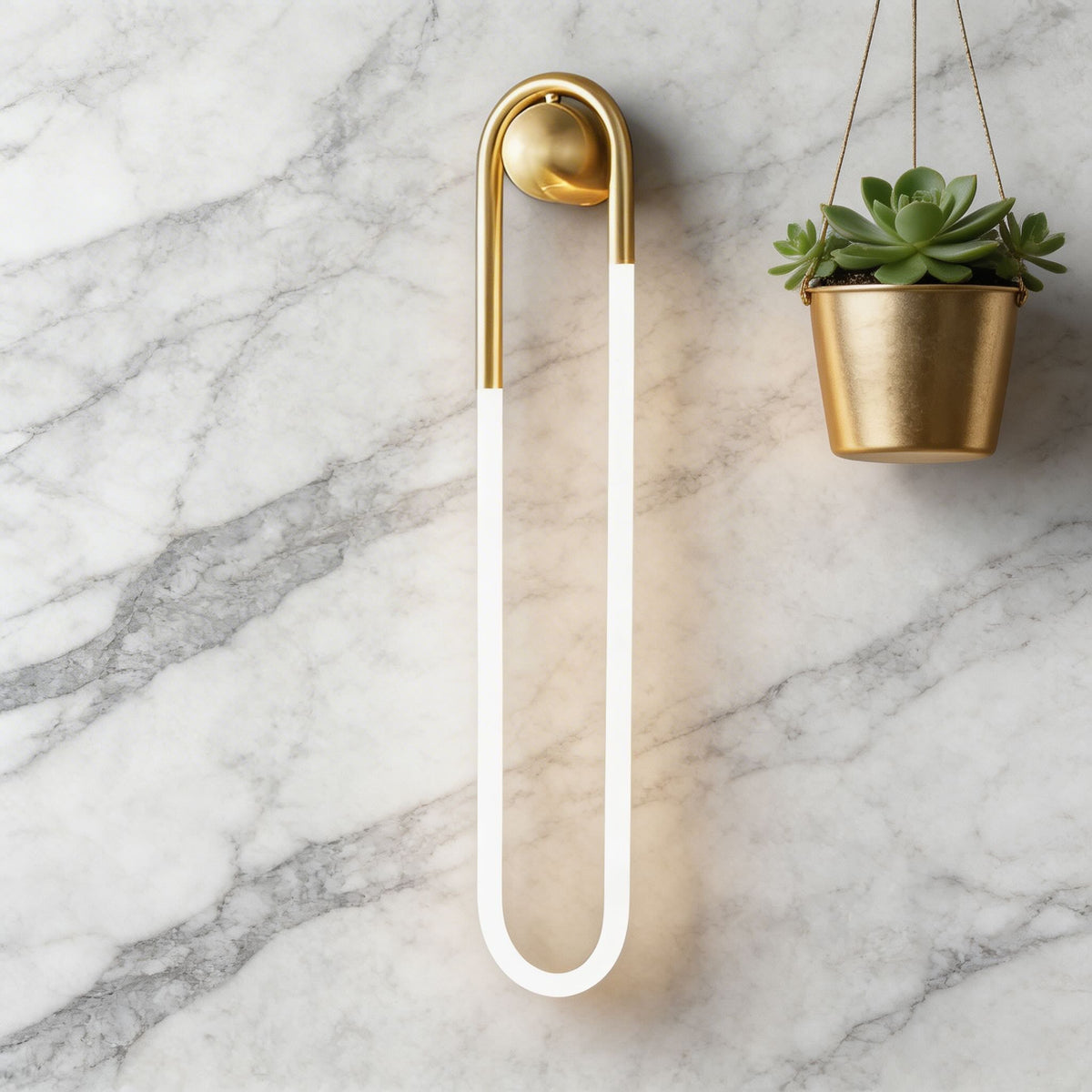 Brass Column Dimmable LED Wall Sconce