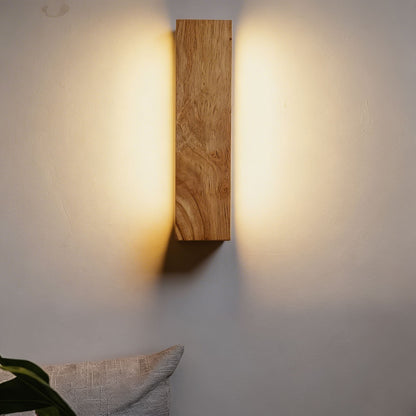 Minimalist Wood Wall Light Adjustable LED Sconce