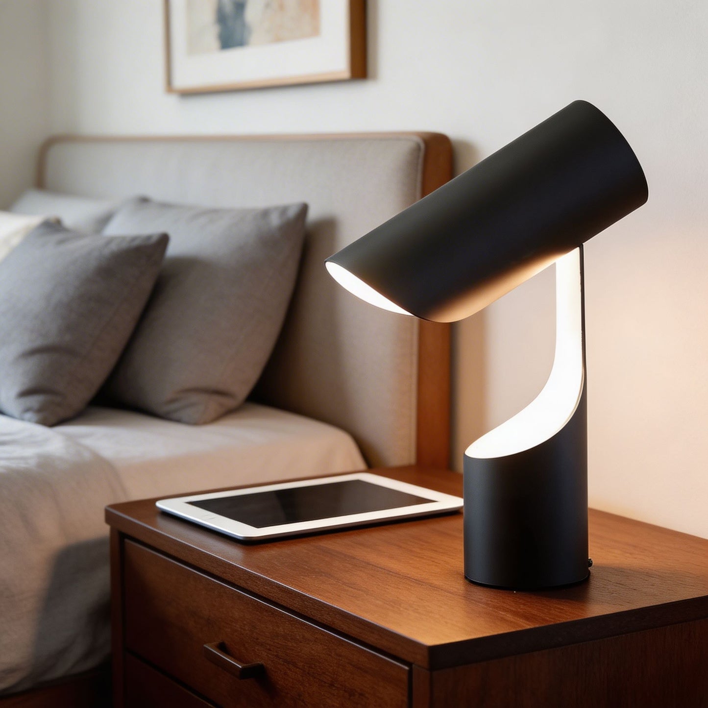 Modern Adjustable Desk Lamp Metal Black Finish Energy Efficient LED for Home Office