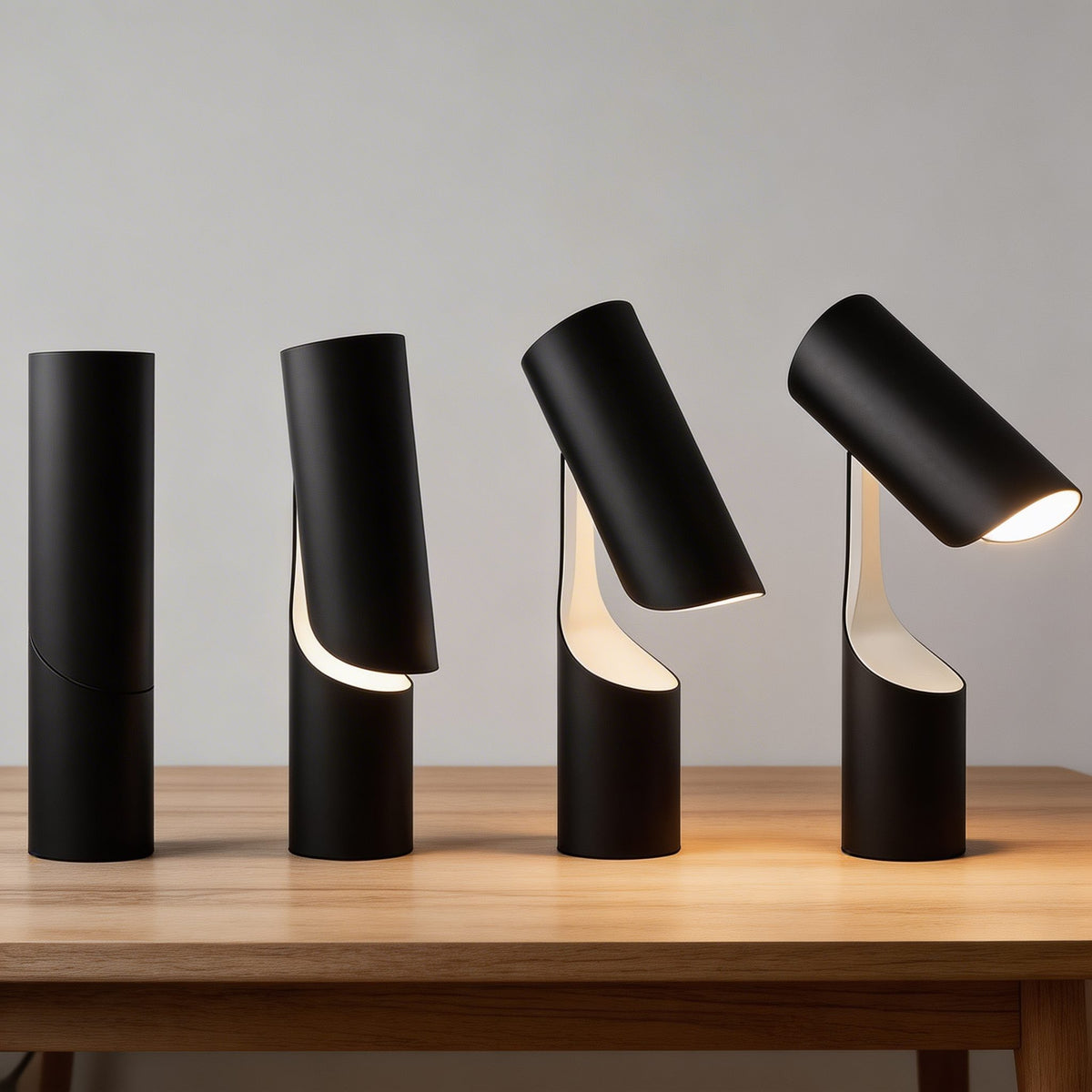 Modern Adjustable Desk Lamp Metal Black Finish Energy Efficient LED for Home Office