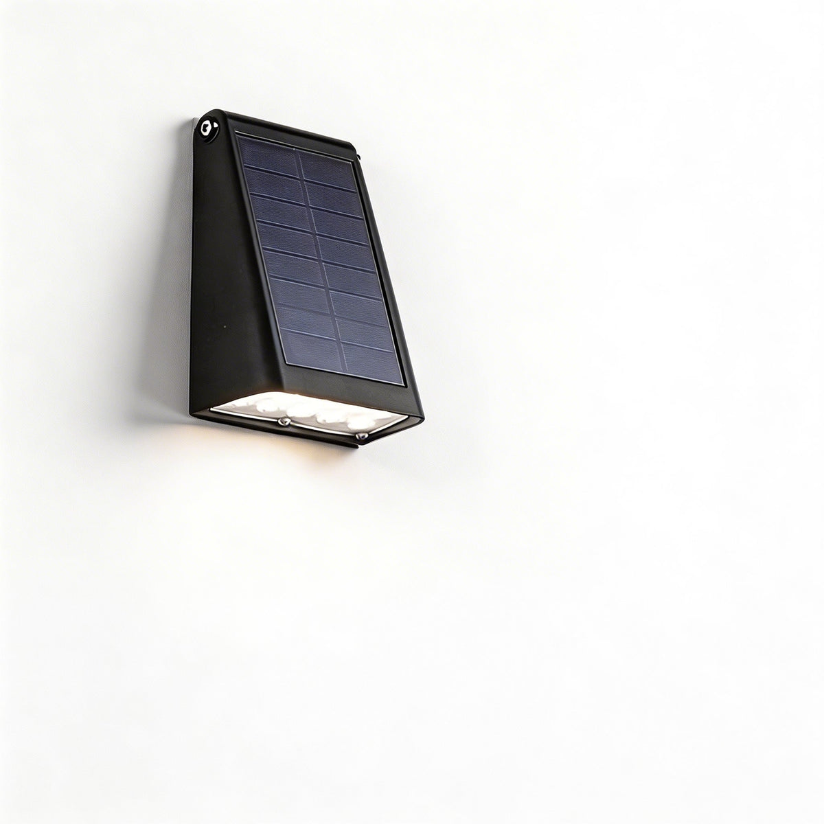 Modern Outdoor Wall Light Solar Powered Adjustable LED Black Waterproof Sconce