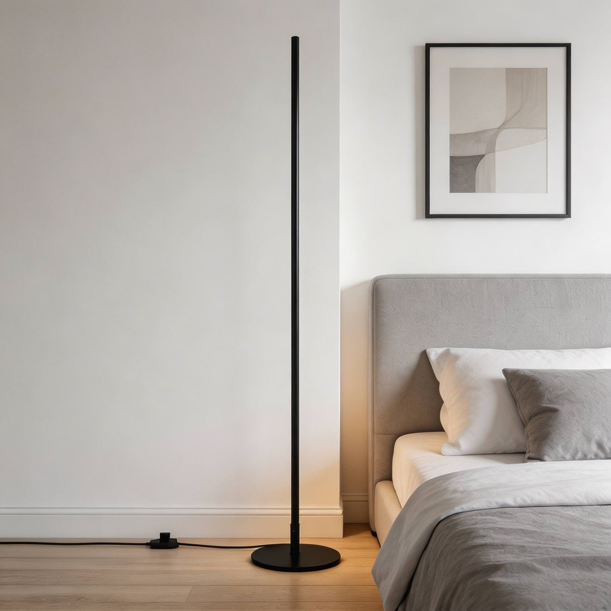 Industrial Line Floor Lamp Metal Adjustable LED Light