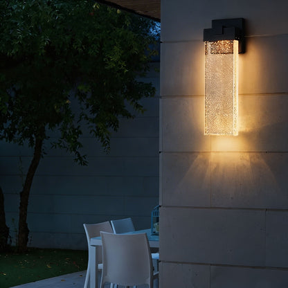 Modern Black Outdoor Wall Light Wall Mounted Die-Cast Aluminum Waterproof COB LED 3000K Warm White