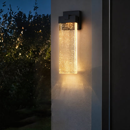 Modern Black Outdoor Wall Light Wall Mounted Die-Cast Aluminum Waterproof COB LED 3000K Warm White