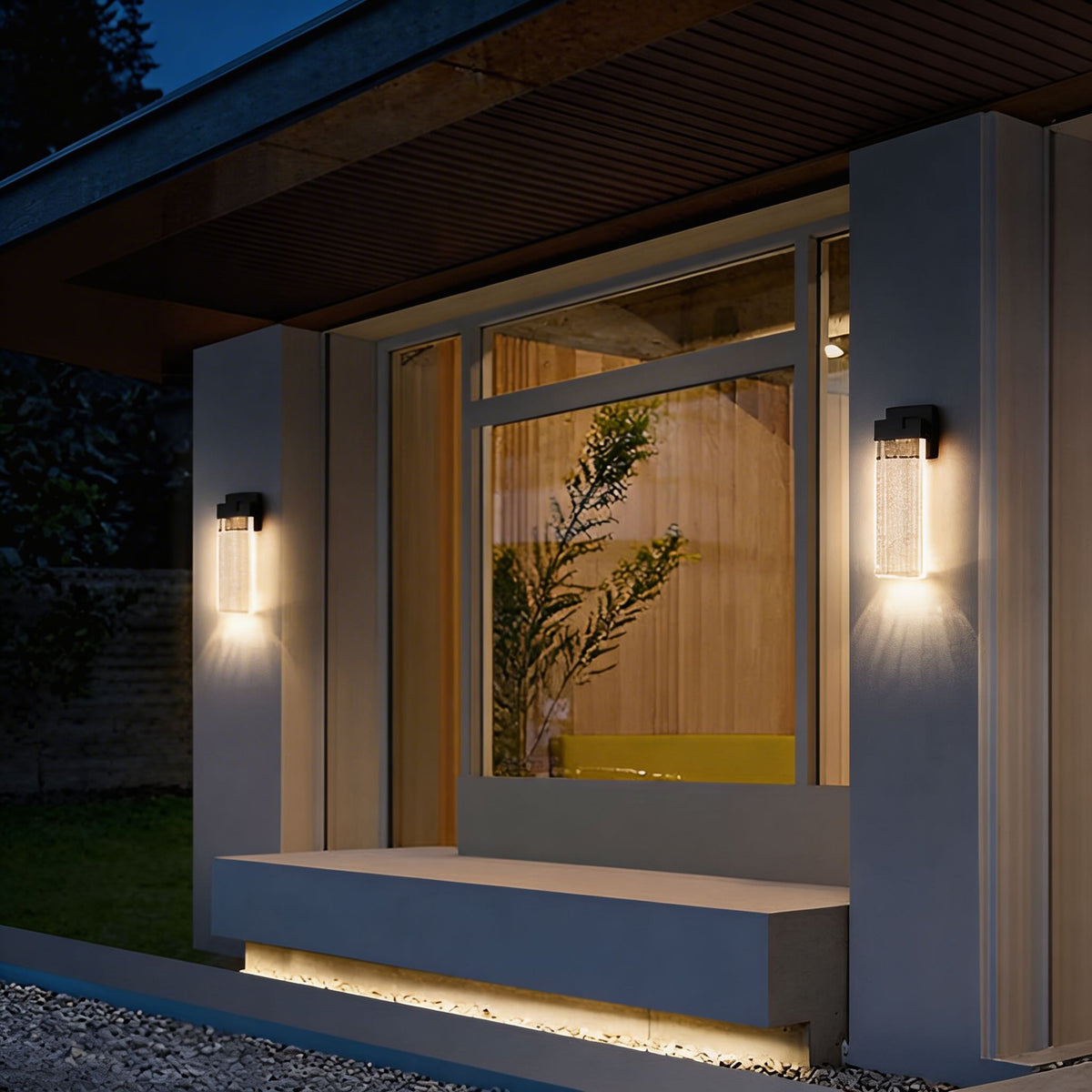 Die-Cast Black Outdoor Wall Light Waterproof LED Sconce