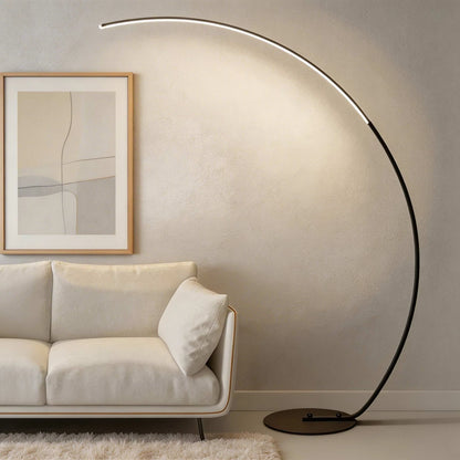 Nordic LED Corner Floor Lamp Black White Dimmable Remote Living Room Bedroom Standing Light