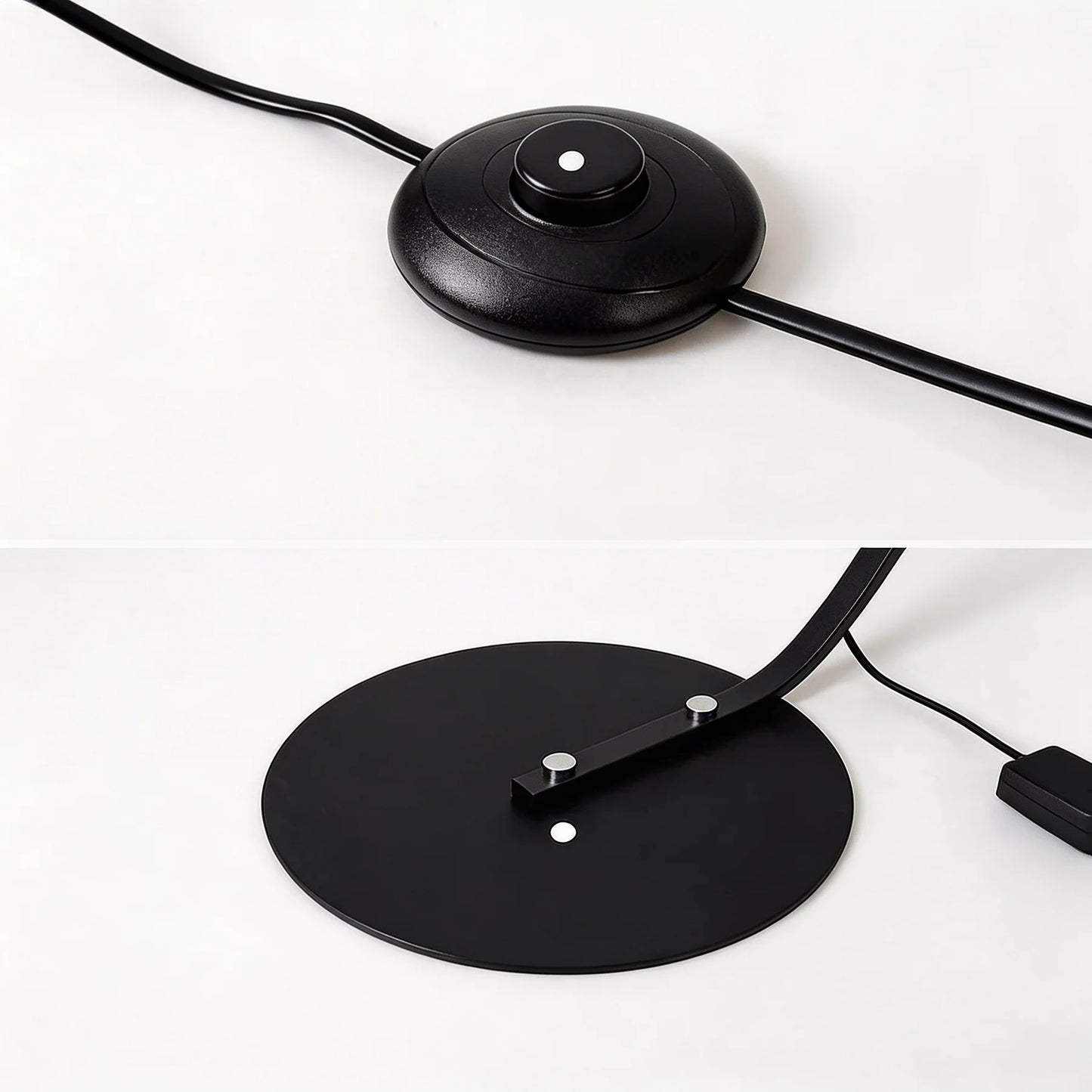Nordic LED Corner Floor Lamp Black White Dimmable Remote Living Room Bedroom Standing Light