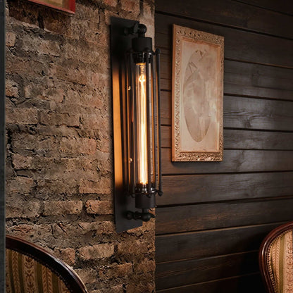 Industrial Wall Sconce Wall Mounted Black Iron LED