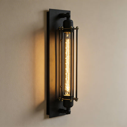 Industrial Wall Sconce Wall Mounted Black Iron LED
