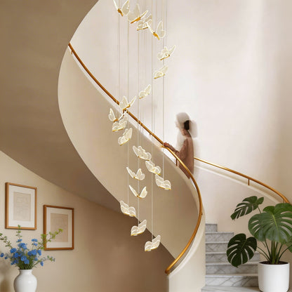 Metal & Acrylic Flush Mount Ceiling Light Adjustable LED Staircase