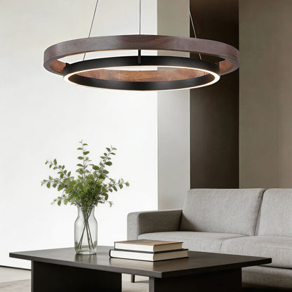 Black Iron Acrylic Pendant Light Tri-Colour LED Adjustable