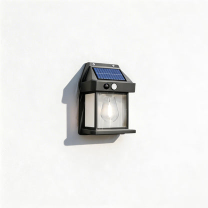 Solar Outdoor Wall Light Motion Sensor Waterproof ABS Fixture with Adjustable Modes for Garden Patio
