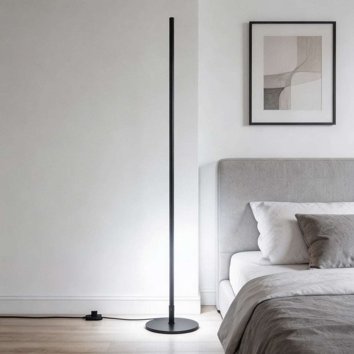 Industrial Line Floor Lamp Metal Adjustable LED Light