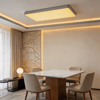 Square Sealed LED Flush Mount Ceiling Light Dimmable Remote 5 Colours