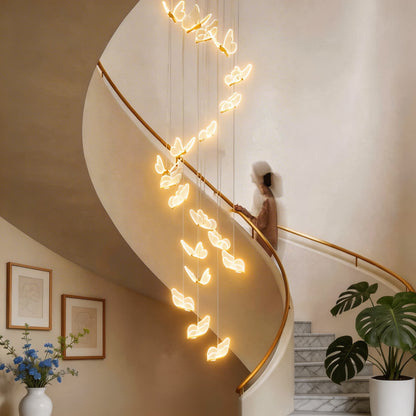 Metal & Acrylic Flush Mount Ceiling Light Adjustable LED Staircase