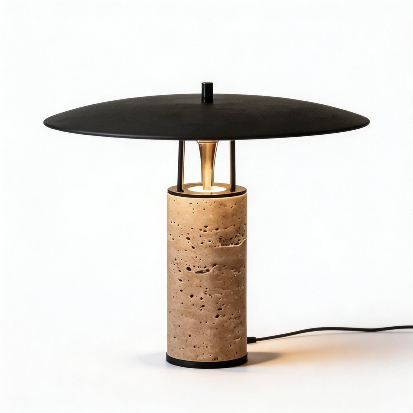 Nordic Postmodern Travertine Table Lamp Stylish Bedroom and Bedside Lamps Artistic Lighting